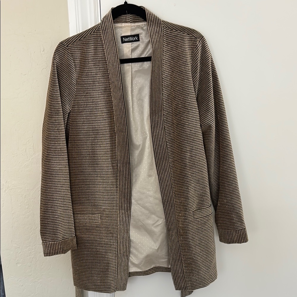Women's Open Cardigan/Jacket Gold and Black M